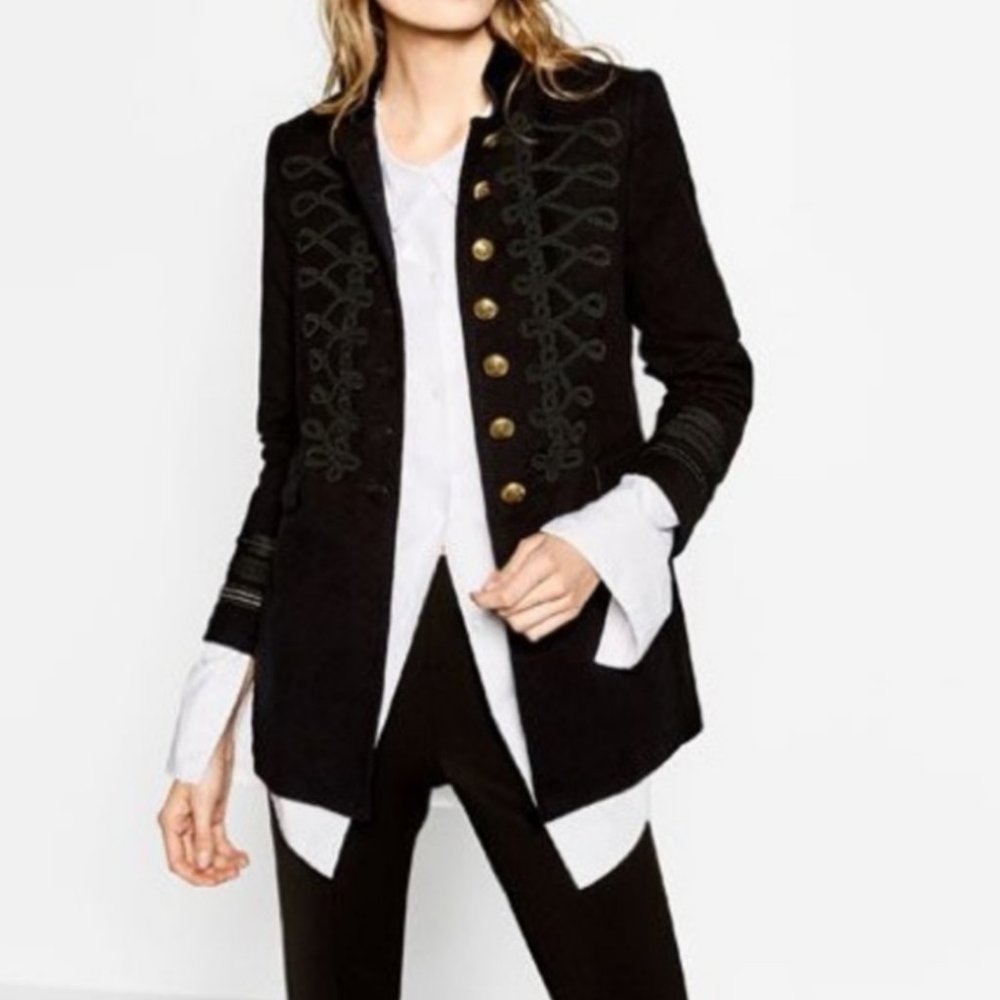 Zara Military Jacket Sz M - Picture 1 of 12